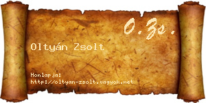 Oltyán Zsolt névjegykártya